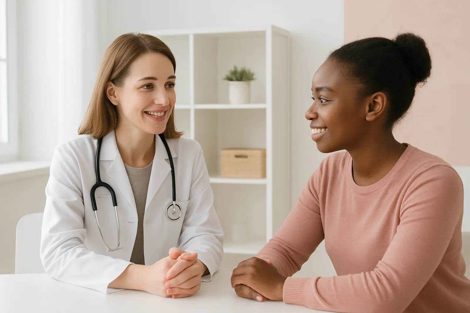 Healthcare provider and patient engaged in collaborative consultation exemplifying patient-practitioner partnership in integrative medicine