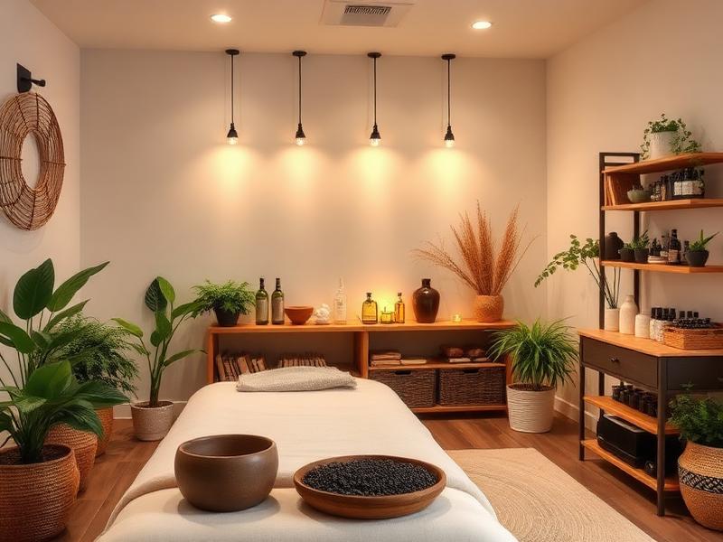 Holistic treatment room with natural remedies at Revive Atlanta MD Atlanta
