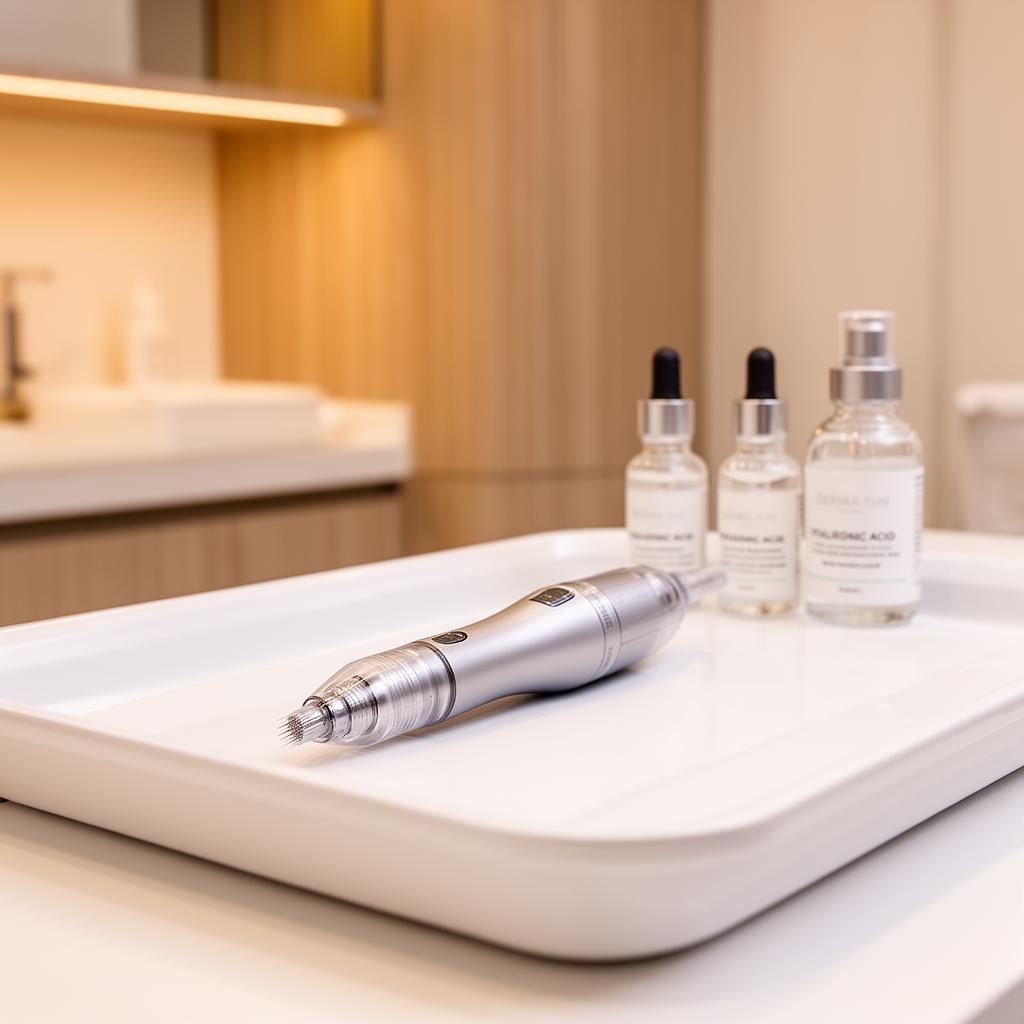 Microneedling device with hyaluronic acid serums at Revive Atlanta MD